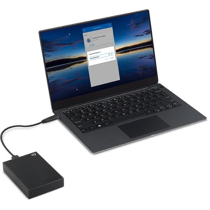 Afbeelding laden in galerijviewer, Seagate one touch with password 2 tb externe harde schijf (zwart, usb-a 3.2 (5 gbit s))
