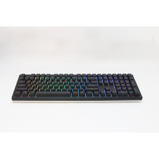 Ducky zero 6108 classic black rgb mechanisch gaming toetsenbord (zwart, us lay-out (qwerty), cherry mx2a speed silver, 100%, rgb leds, double-shot pbt, hot swap, 2.4ghz | bluetooth | usb-c)