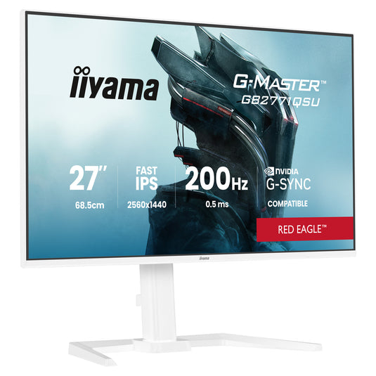 Iiyama g-master red eagle gb2771qsu-w1 27 gaming monitor (wit, 2x hdmi, displayport, 2x usb-a, 2x usb-c, 200 hz)