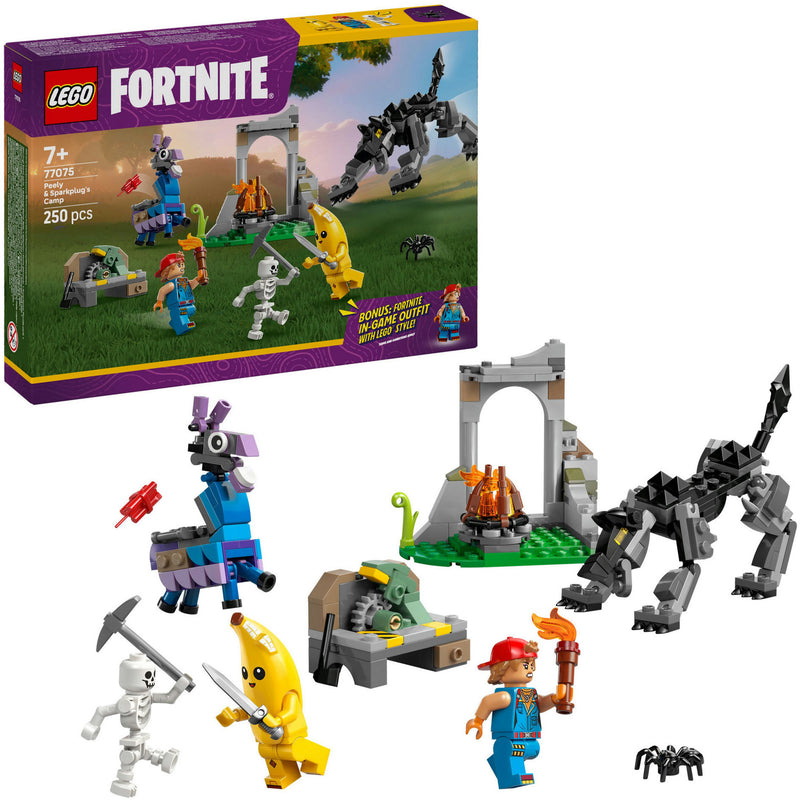 Afbeelding laden in galerijviewer, Lego ® fortnite® peely en sparkplugs kamp - 77075
