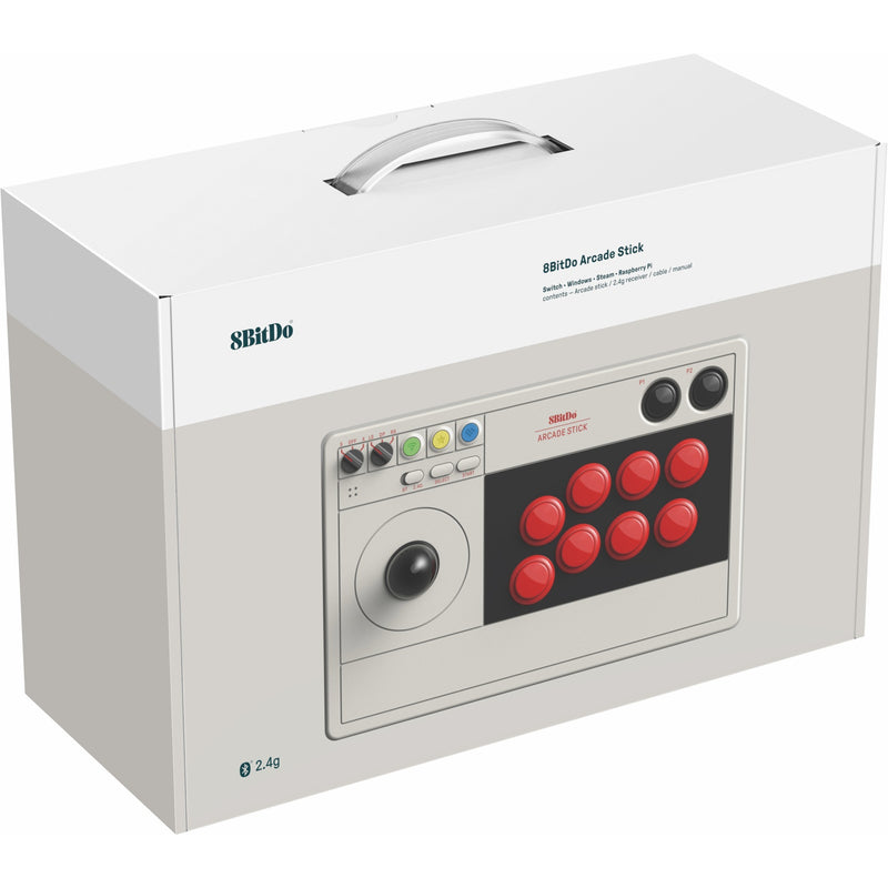 Afbeelding laden in galerijviewer, 8bitdo arcade stick joystick (grijs, switch 1, switch 2, pc, bluetooth 2.4g usb-c)

