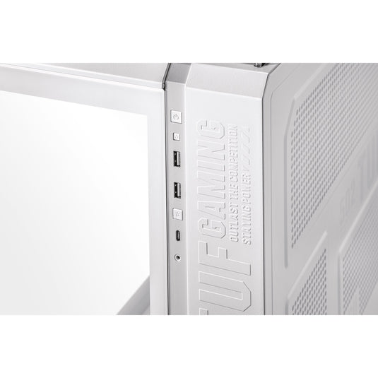 Asus tuf gaming gt502 midi tower behuizing (wit | 2x usb-a | 1x usb-c | tempered glass)