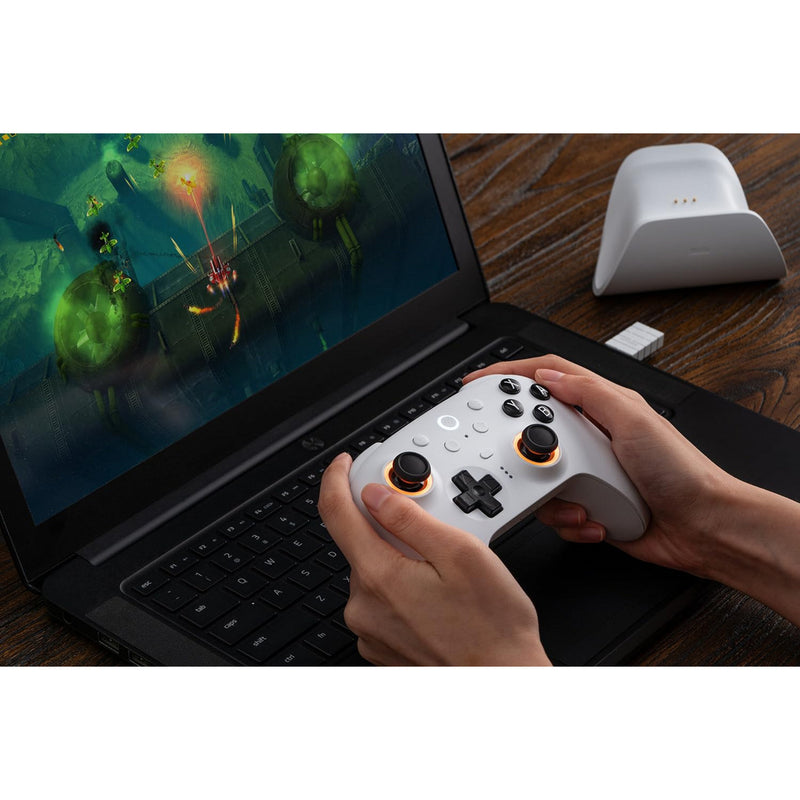 Afbeelding laden in galerijviewer, 8bitdo ultimate 2 bluetooth controller (wit, pc, switch 2, bluetooth usb-c 2.4 ghz)
