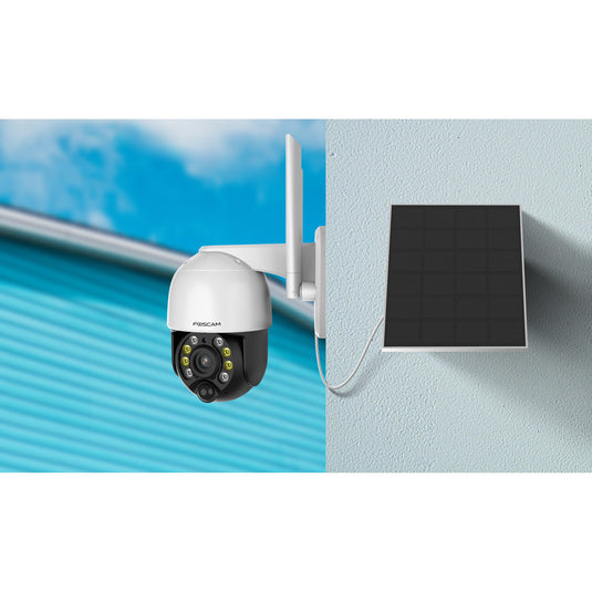 Foscam b4, 100% draadloze 2k 4mp pan tilt batterijcamera (wit)