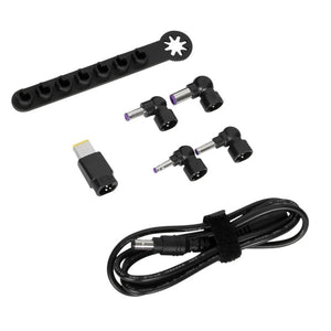 Targus 90 w legacy accessoireset (dc-kabel naar tip + 5 tips + opberghouder) adapter (zwart, voor dockingstations)