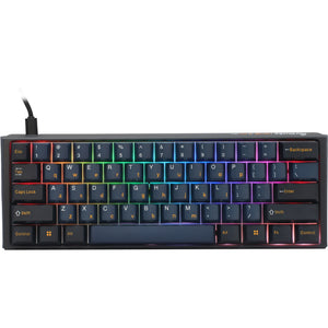 Ducky one 3 pro mini rgb mechanisch gaming toetsenbord (zwart, us lay-out (qwerty), cherry mx2a brown, 60%, rgb led, double-shot pbt, quack mechanics, hot swap)