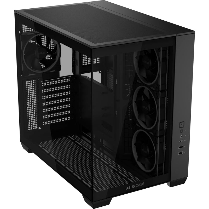 Afbeelding laden in galerijviewer, Asus a32 plus midi tower behuizing (zwart | 2x usb-a | 1x usb-c | rgb | tempered glass)
