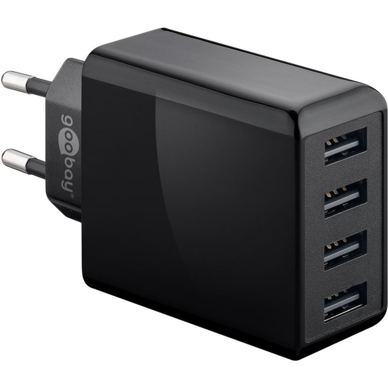 Afbeelding laden in galerijviewer, Goobay 4-way usb charger (30 w) (zwart)

