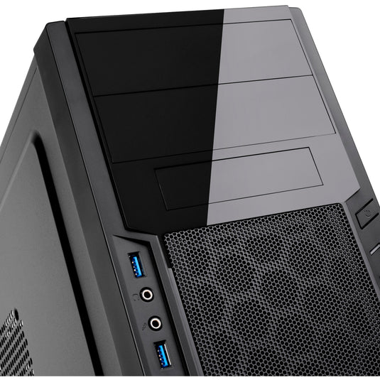 Silverstone sst-ps13b midi tower behuizing (zwart | 2x usb-a)