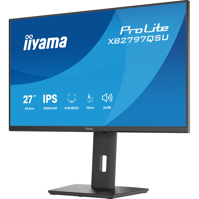 Afbeelding laden in galerijviewer, Iiyama prolite xb2797qsu-b1 27 monitor (zwart (mat), hdmi, displayport, usb, audio)
