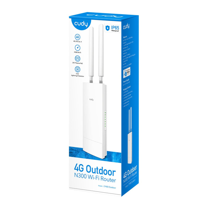 Afbeelding laden in galerijviewer, Cudy indoor outdoor 4g n300 wi-fi router (wit)
