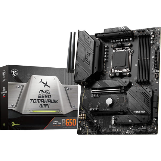 Msi mag b650 tomahawk wifi socket am5 moederbord (zwart, raid, 2.5 gb-lan, wi-fi 6e, bt, sound, atx)