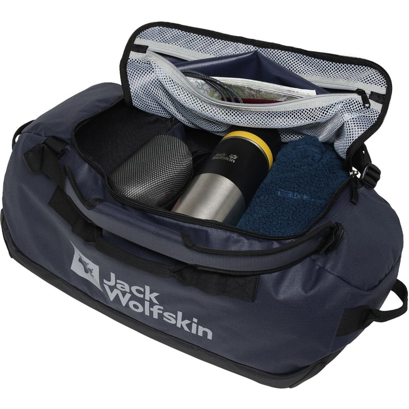 Afbeelding laden in galerijviewer, Jack wolfskin all-in duffle 35 rugzak (donkerblauw, 35 liter)
