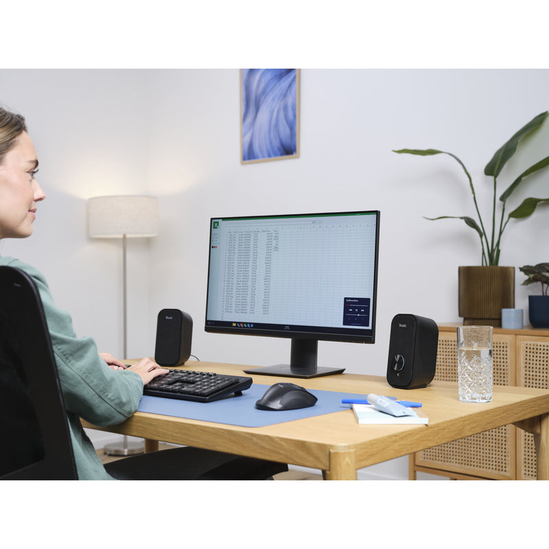 Afbeelding laden in galerijviewer, Trust ador 2.0-luidsprekerset pc-luidspreker (zwart grijs)
