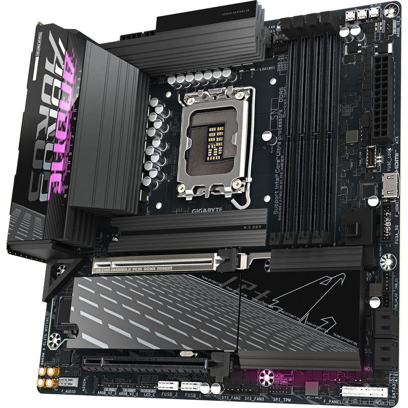 Afbeelding laden in galerijviewer, Gigabyte b860m aorus elite wifi6e socket 1851 moederbord (zwart, raid, 2,5gb-lan, wi-fi 6e, bt, sound, µatx)
