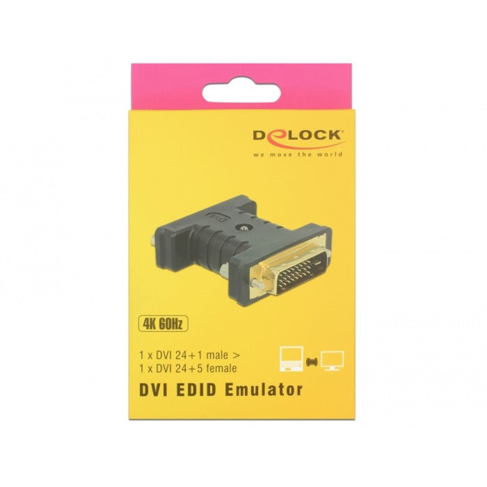 Afbeelding laden in galerijviewer, Delock dvi 24+1 male naar dvi 24+5 female adapter (zwart)
