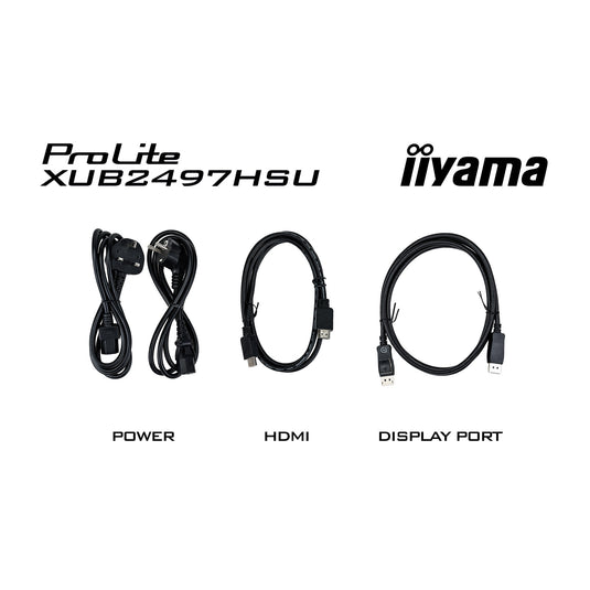 Iiyama prolite xub2497hsu-w2 23.8 monitor (wit, hdmi, displayport, 2x usb-a, usb-b)