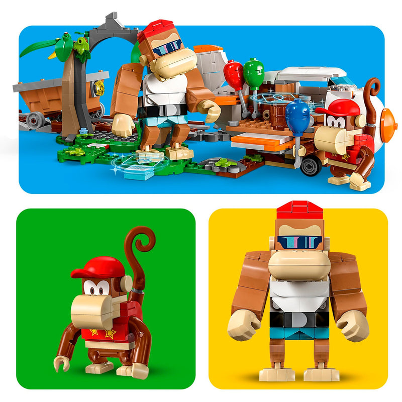 Afbeelding laden in galerijviewer, Lego super mario - uitbreidingsset: diddy kongs mijnwagenrit constructiespeelgoed (71425)
