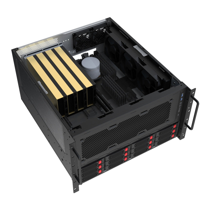 Afbeelding laden in galerijviewer, Silverstone rm61-312, rack, serverbehuizing (zwart | 6u)
