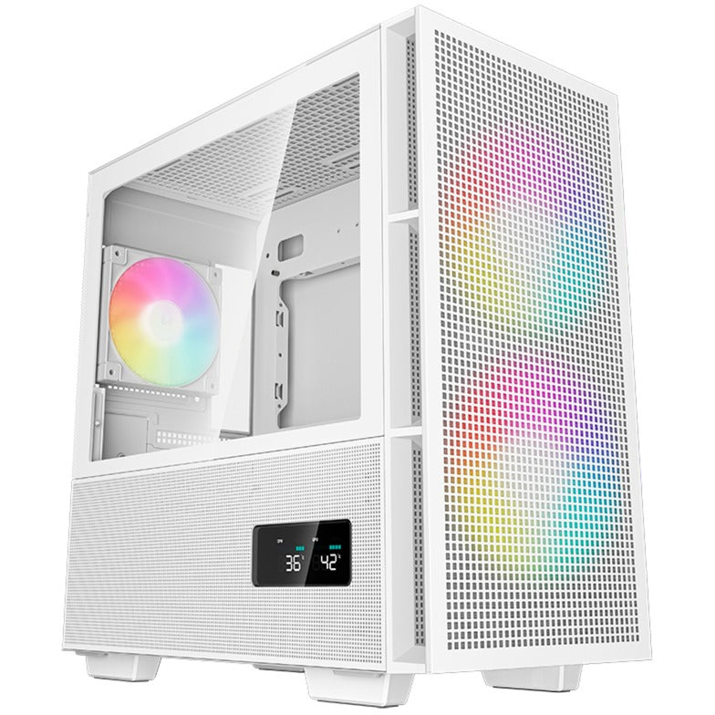 Afbeelding laden in galerijviewer, Deepcool ch360 digital mini tower behuizing (wit | 1x usb-a | 1x usb-c | rgb | tempered glass)
