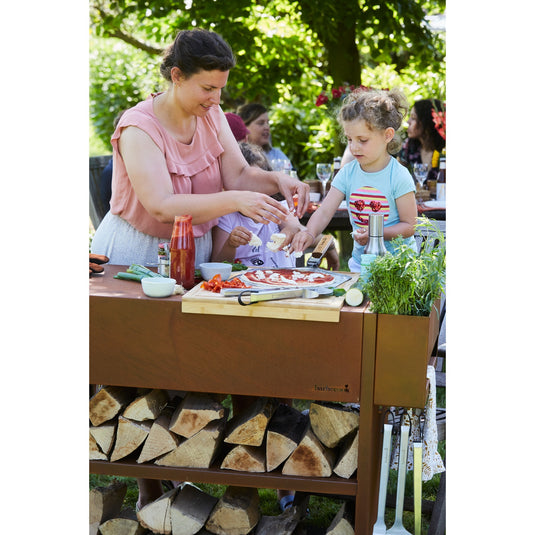 Barbecook nestor buddy uit cortenstaal tafel