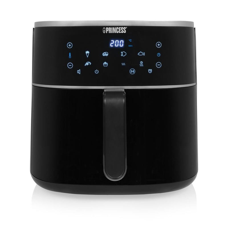 Afbeelding laden in galerijviewer, Princess 182254 digitale airfryer 8l heteluchtfriteuse (zwart, 8 liter | hetelucht | verstelbaar airfryerrek | bpa-vrij)
