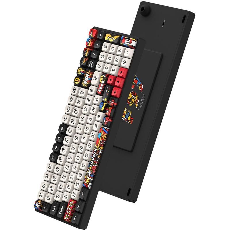 Afbeelding laden in galerijviewer, Iqunix f97 graffiti diary wireless mechanical keyboard (zwart, us lay-out (qwerty), cherry mx silent red, 96%, rgb leds, hot-swappable, pbt, 2.4ghz | bluetooth 5.1 | usb-c)

