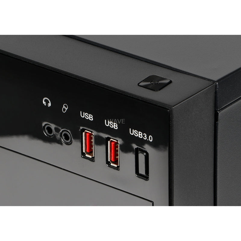 Afbeelding laden in galerijviewer, Inter-tech b-42 midi tower behuizing (zwart | 2x usb-a)
