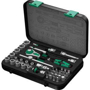 Wera 8100 sa 2 zyklop speed ratelset 1 4 gereedschapsset (zwart groen, 42-delig)