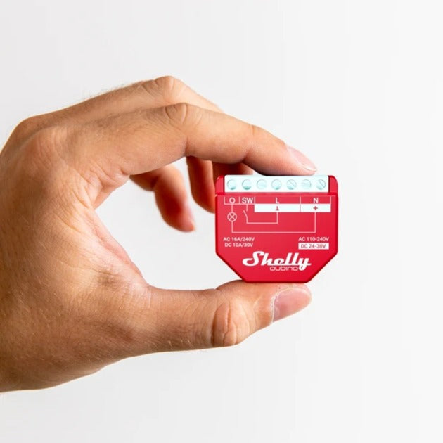 Afbeelding laden in galerijviewer, Shelly qubino wave 1 pm relais (rood, 1-kanaals, z-wave)
