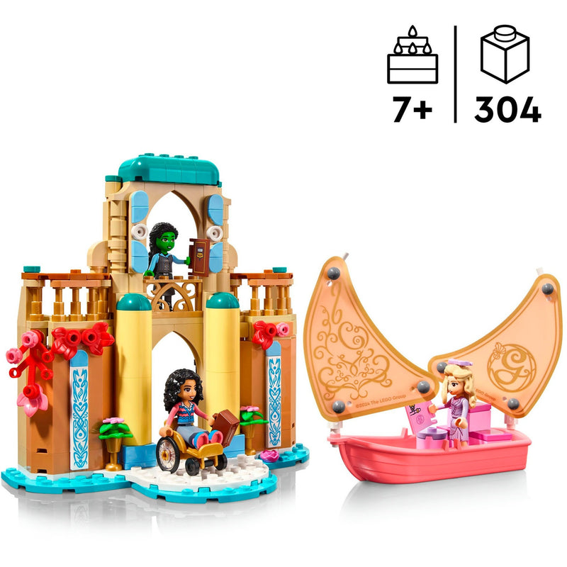 Afbeelding laden in galerijviewer, Lego wicked glinda, elphaba en nessarose op shiz university speelgoed boot en poppenhuis set 75681
