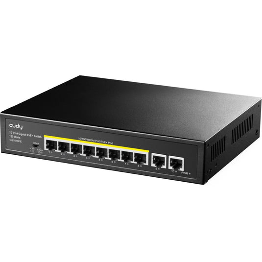 Cudy 8-gbe poe+ switch with 2 uplink gbe (zwart)