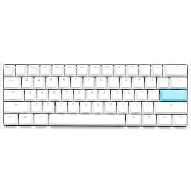 Ducky one 2 pro mini white classic rgb mechanisch gaming toetsenbord (wit, us lay-out (qwerty), cherry mx silent red, 60%, rgb led, double-shot pbt, quack mechanics)