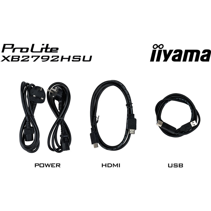 Afbeelding laden in galerijviewer, Iiyama prolite xb2792hsu-b1 27 monitor (zwart (mat), hdmi, displayport, 2x usb-a, usb-b, 120 hz)
