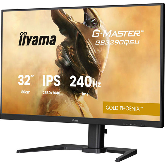 Iiyama g-master gold phoenix gb3290qsu-b1 31.5 gaming monitor (zwart (mat), 2x hdmi, displayport, 2x usb-a, 2x usb-b, 240 hz)
