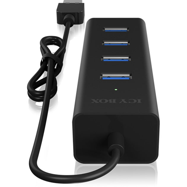 Afbeelding laden in galerijviewer, Icy box ib-hub1409-u3 4-port usb-hub (zwart)
