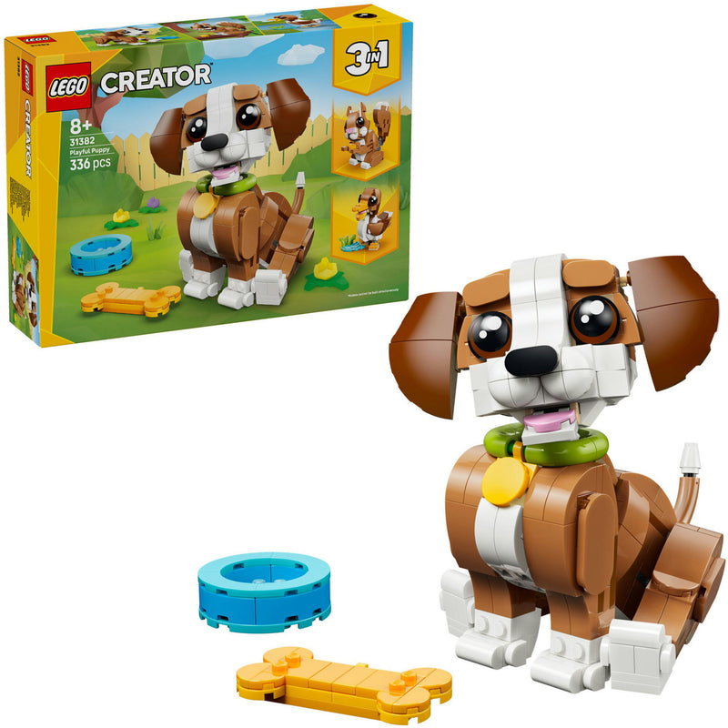 Afbeelding laden in galerijviewer, Lego ® creator 3in1 schattige dieren: speelse puppy - dierenset - bouw om tot eekhoorn of eend - 31382
