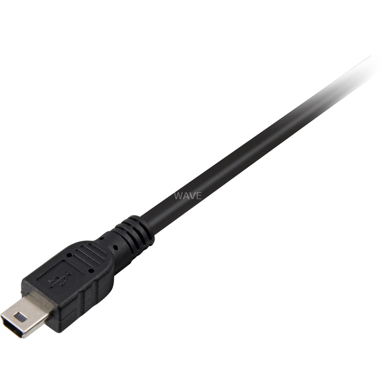 Afbeelding laden in galerijviewer, Delock 2x usb-a 2.0 male > usb mini 5-pin splitterkabel (zwart rood, 1 meter)
