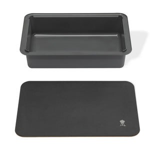 Weber works snijplank en opbergbox container (grijs bruin, om in de works-bijzettafel te plaatsen)