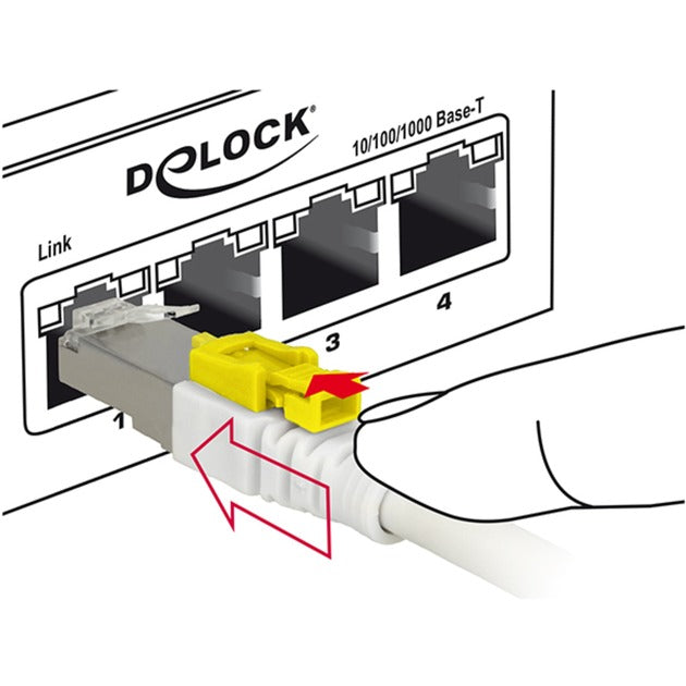 Afbeelding laden in galerijviewer, Delock patchkabel rj-45 secure met cat.6a (wit, 85333, 3 meter)

