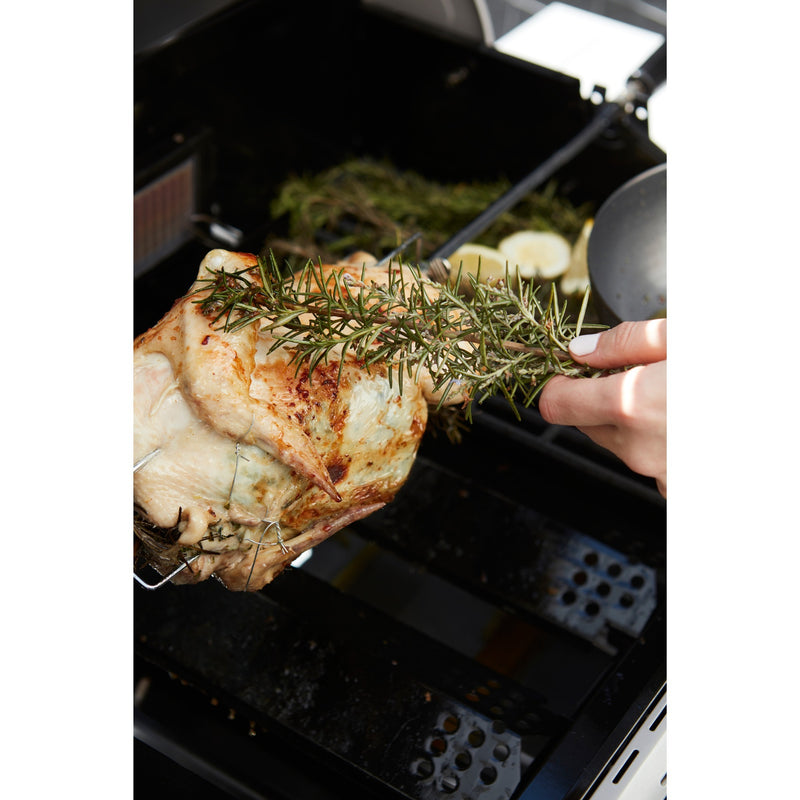Afbeelding laden in galerijviewer, Barbecook universeel draaispit met motor voor houtskoolbarbecues rotisserie
