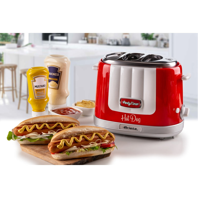 Afbeelding laden in galerijviewer, Ariete party time hotdogmaker 0206 00 hot dog maker (rood wit)
