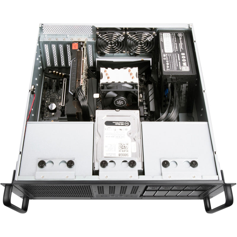 Afbeelding laden in galerijviewer, Silverstone rm41-506 rack behuizing (zwart | 2x usb-a 3.2 (5 gbit s))
