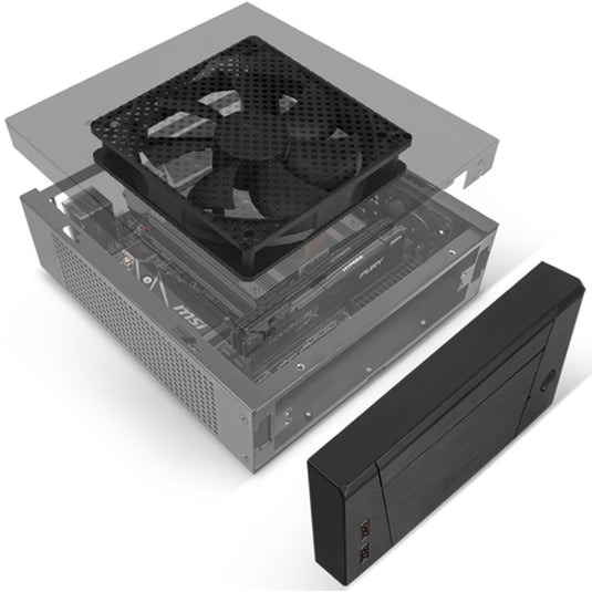 Silverstone sst-ml10b htpc behuizing (zwart | 2x usb-a)