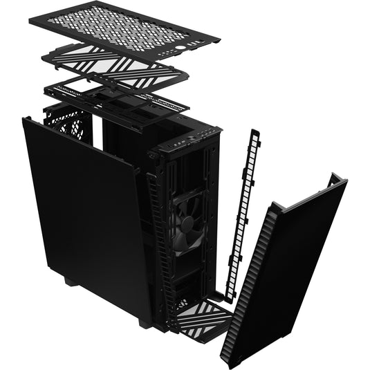 Fractal design define 7 compact midi tower behuizing (zwart | 4x usb-a | 1x usb-c)