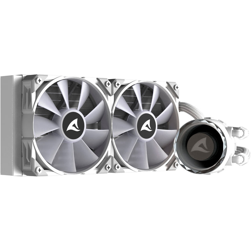 Afbeelding laden in galerijviewer, Sharkoon s80 rgb white waterkoeling (wit, 4-pins pwm fan-connector)
