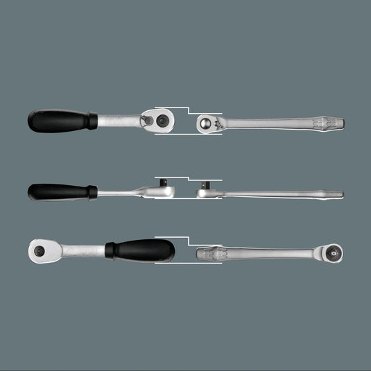 Wera 8100 sc 11 zyklop metalen ratelset gereedschapsset (zwart groen, 28-delig, volledig metalen omschakelbare ratel)
