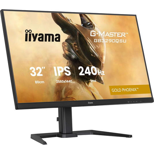 Iiyama g-master gold phoenix gb3290qsu-b1 31.5 gaming monitor (zwart (mat), 2x hdmi, displayport, 2x usb-a, 2x usb-b, 240 hz)