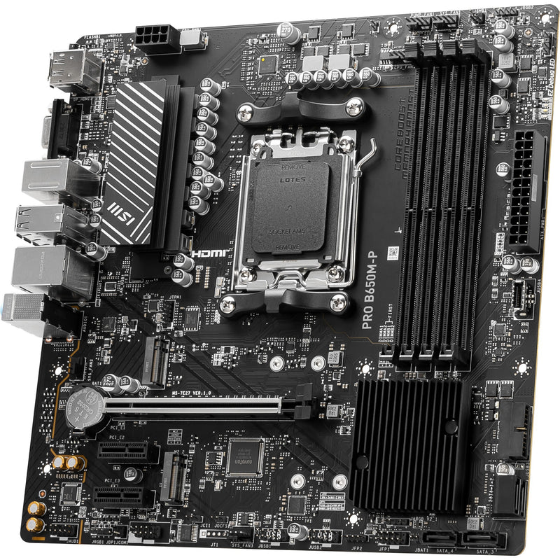 Afbeelding laden in galerijviewer, Msi pro b650m-p socket am5 moederbord (zwart, raid, 2.5 gb-lan, sound, µatx)

