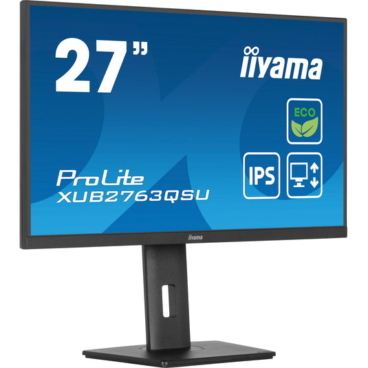 Iiyama prolite xub2763qsu-b1 27 monitor (zwart, hdmi, displayport, 2x usb-a, usb-b)